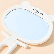 Miniso Chiikawa Series Chiikawa Cute 3D Handheld Mirror, Smooth PP Material, Chiikawa 3D Head Shape, Foldable Buckle Design, Portable Touch-Up Mirror & Bag Decoration Mirror(1 PC) - Multicolor - View 4