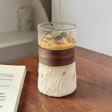 Clear Borosilicate Glass Drip Coffee Cup With Sleeve, Vintage High Appearance Iced Americano Cup - Nhiều màu - Xem 4