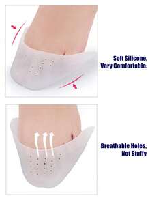 1-3 Cặp miếng bảo vệ mũi giày, miếng bọc ngón chân bằng silicon cho giày cao gót, miếng đệm ngón chân chống ma sát, vừa vặn với giày cỡ lớn hơn nửa - trắng - Xem 7