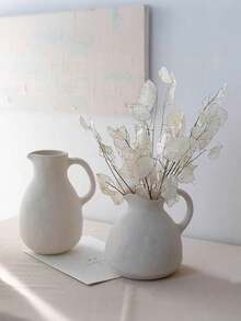 1 pieza Jarra/Jarrón blanco, estilo granja moderna, se puede usar como jarrón de flores, decoración del hogar, centro de mesa, sala de estar, dormitorio, decoración bohemia - Multicolor - Ver 8