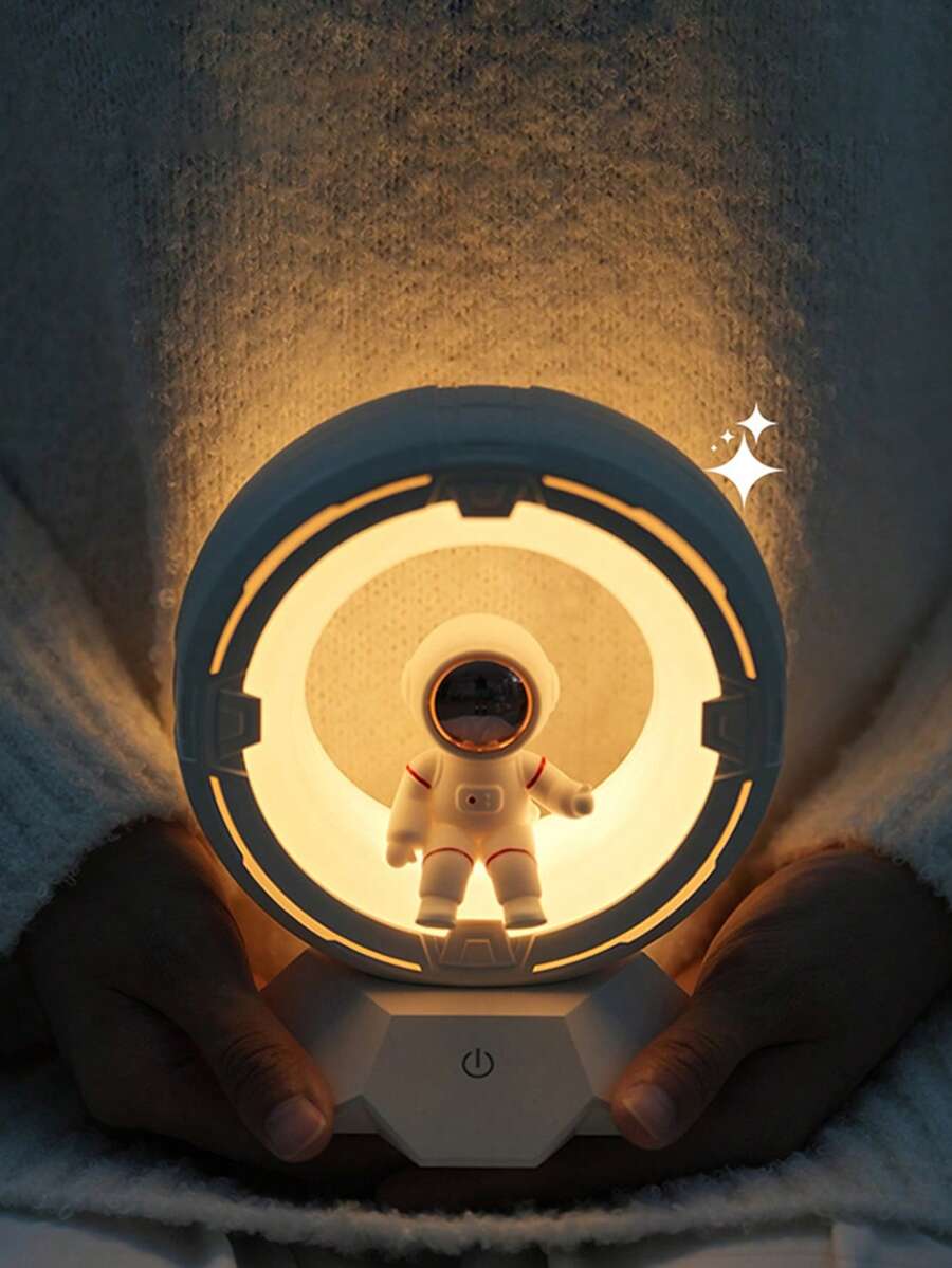 1pc Adjustable Brightness Astronaut Night Light, Touch Control Space Man Desk Decor, Bedroom Lighting, Holiday Decoration, Birthday Gift