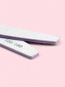 5/15/50pcs Professional Nail Files, 180/100 Grit Natural Nail Files, Double-Sided Washable Fine Textured Nail Files, Suitable For Home And Salon Use - Multicolor - View 3