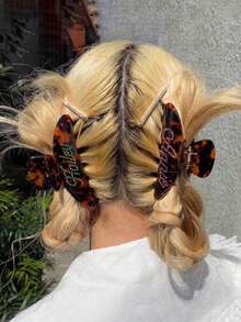 Custom Rhinestone Name Hair Clips, Custom Name Hair Clips, Hair Claws, Custom Hair Combs, Valentine's Day Gifts. - Multicolor - View 2