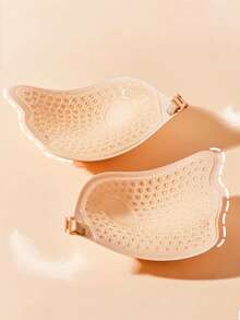 Women's Backless Self-Adhesive Bra, Ruched Invisible Strapless Anti-Sagging, Suitable For Wedding Dresses And Dresses, Summer