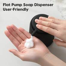 1pc Striped Foam Soap Dispenser, Luxury Style Bathroom Kitchen Pump Bottle, Refillable - one-size - View 3