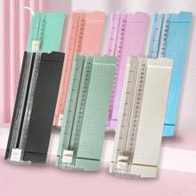 便携式迷你裁纸刀，精准滑动切割，适用于剪贴簿、DIY、办公文件、照片裁剪，多色简约实用刀，轻松裁纸，也适用于手工材料/笔记本页面裁剪。