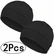 2pcs Unisex Skull Beanie Hats, Lightweight Knitted Breathable Chemo Cap, Sleep Cap - Multicolor - View 4