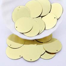 Light Gold Flat Round Sequin 3mm-30mm Laser Gold Sequins Large Loose Paillettes Craft For DIY Sewing Applique Knitting Jewelry Making Embroidery 20gram - Multicolor - View 27