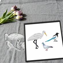 Creative Bird Dies, DIY Scrapbooking Album And Embossing Stencil, Greeting Card Making Tool, Card Paper Cutting Crafts ,Gift Card Making Template Die Cuts. - Silver - View 3