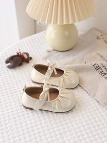 1双 2026新款女童软底防滑公主平底鞋，室内拖鞋 - 米色 - 查看 5