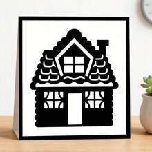 Creative The House Cutting Dies, DIY Scrapbooking Album And Embossing Stencil, Greeting Card Making Tool, Card Paper Cutting Crafts ,Gift Card Making Template Die Cuts. - Silver - View 10