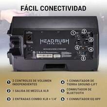 HeadRush FRFR108 MKII - Ampli para ra/bajo 2000W Altavoz Bluetooth Rango Completo y Respuesta Plana y 8" para procesadores de Modelado y Multi-FX - N - Ver 6