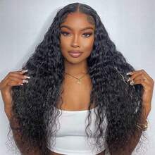 NATAN 1pc Soft Glueless Pre-Plucked 26 Inch Kinky Curly Lace Front Wig 180% Density Natural Black With Black Lace Frontal Wig - Natural & Black - View 4