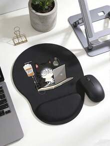 Ergonomic Wrist Support Mouse Pad, Cute Working Cat Pattern Design,Ergonomic Eva Wrist Support Cushion,Non-Slip Memory Foam Mouse Pad,Comfortable Mouse Pad With A Smooth Wrist Support,Comfortable Skin-Friendly Desk Rest,Desktop Protector,Suitable For Gaming, Office,Anti-Slip,Office Computers, Laptops, And Home Use,Graduation Season Souvenir,Perfect Gift For Valentine's Day, Mother's Day,Back To School,Spring