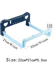 1pc Foldable Washbasin Rack, Wall-Mounted Bathroom Basin Holder, No Drilling Required - Multicolor - View 6