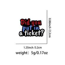 你投递罚单了吗？女士珐琅胸针，男士徽章，背包别针，可爱珠宝配饰 - 黑色 - 查看 3