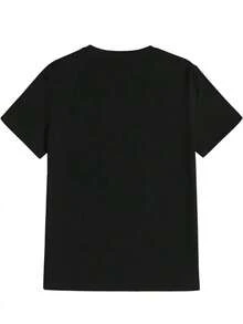 Funny Homies For Life 420 Culture T-Shirt - Cartoon Joint Characters & Leaf Design, Loose Fit Short Sleeve Round Neck Casual Tee For Parties, Outdoor Activities - All-Season Comfort Fit, PLUS SIZE - 黑色 - 查看 3