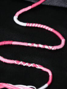 1 st handgjorda flätade hårband flerfärgade gör-det-själv-tillbehör, bohemiska söta hårnålspannbandskombinationer, lämpliga för eid, alla hjärtans dag, påsk, ramadanpresenter, festhårsnoddar - Gradientpulver - Visa 5