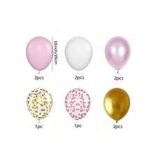 20pcs Pink And White Balloons, Pink And White Confetti Balloons With Colorful Confetti, Suitable For Birthday Party Decoration, Wedding, Bridal Shower, And Bride Gifts, Back To School Valentine Day - Pink Gold - View 6