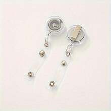 1个可伸缩蝴蝶听诊器造型胸牌夹，适用于护士、医生、办公室工作人员 - 听诊器造型，适用于医院、诊所、工作场所 - 专业证件夹、证件套、医务人员配件、听诊器配件、送给女孩的礼物、返校用品、学习用品、办公用品、配件 - 淺藍色 - 查看 4