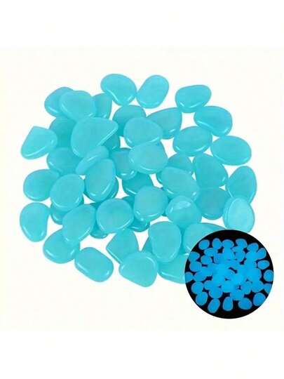 600 st lysande trädgårdsstenar - Lysande stenar i harts för gångar, gårdar och blomkrukor, charmig utomhusdekoration, perfekt för nattlig atmosfär, trädgårdsgångdekor | Lysande trädgårdsdekor | Hållbara trädgårdsstenar, trädgårdsdekorationer