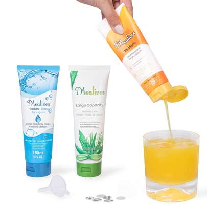 3 Packs Hidden Flasks For Liquor For Women Cruise Alcohol Smuggling Kit With Funnel & Safety Stickers For Concert Sports Events