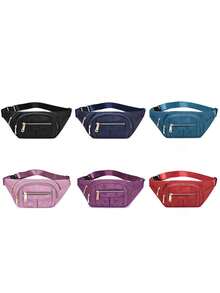 男女通用多功能大容量防水腰包，经久耐用，适合商务和建筑工地使用（图案随机裁剪） - 彩色 - 查看 6