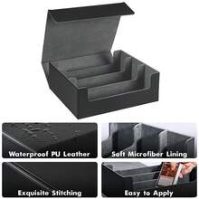 1800+ Card Deck Case For Trading Cards, Magnetic Card Storage Box Top3550 - Black - View 6