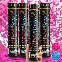 2/4 Stück Konfetti, Party-Dekoration Gender-Reveal-Konfetti, Event- und Partyzubehör, Party-Deko-Zubehör Konfetti-Stäbchen, Party-Konfetti, Geburtstags-Konfetti, Feierzubehör, festliche Dekorationen, bunte Konfetti - 4 Rosa - Übersicht 2