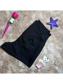 SHORSTS FEMENINO ALFATARIA SIN BOLSO SUPER CONFORTABLE SHORTS QUE CONVINA CON TUDO SIPER EN LADO IZQUIERDO - Preto - Visão 4
