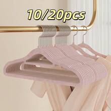 20/10pcs Children's Velvet Coated Non-Slip Clothes Hangers, Suitable For Adults, Infants, Toddlers And Kids Garments - Multicolor - View 12