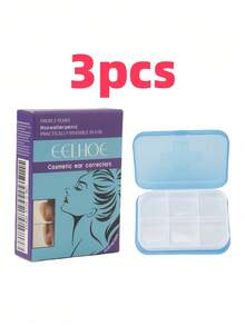 6pcs Ear Patches With Corrective Cut Ear Vertical Version Of V-Line Facial Stickers, V-Face Adhesive.Suitable For Daily Makeup, Prom Party, Wedding, Shopping, Dating, Dinner Team Building, Holiday Makeup, Mother's Day Gifts, Graduation Season Gifts,Festival Lashes,Rave Makeup,Rave Party. - Multicolor - View 11