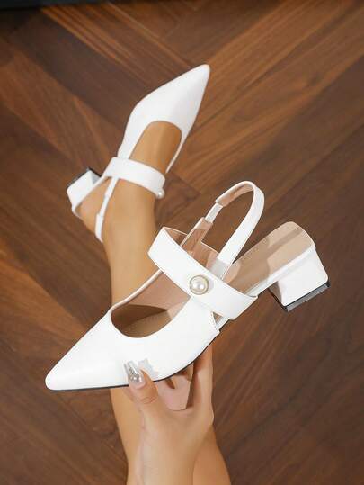 Women's Solid Color High Heel Pumps, Casual Elegant Style For Work, Business, Sexy Party