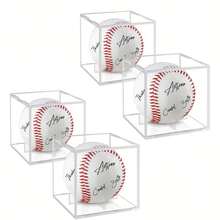 8pcs Clear Baseball Display Cases, Transparent Baseball Display Boxes For Signed Baseballs - Multicolor - View 10