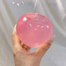 粉色水晶苹果挤压玩具，手工软球，玩具与游戏，爱好，收藏品，派对用品，创意青少年玩具，青少年减压玩具，新年礼物，节日礼物，情人节礼物，斋月礼物 - 彩色 - 查看 2