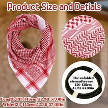 阿拉伯头巾、迪拜头巾、沙特阿拉伯旅行头饰、男士头带+头巾、阿拉伯提花围巾、迪拜、中东服装 - 彩色 - 查看 4