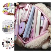 Lapicera Peluche Estuche Gran Capacidad Escolar Organizador - Rosa - Ver 5