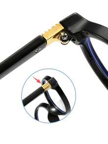 1 Pair Retro Oval Small Frame Fashion Glasses, Unisex Stylish High-End Casual - Multicolor - View 10