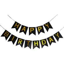 1pc Happy Birthday Gold Foil Pennant Flag, Decorative Banner For Party Supplies - Multicolor - View 10