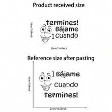 1pc Spanish "Bye Bye" Vinyl Toilet Sticker, Removable Bathroom Wall Decal, Spanish Bathroom Humor Sticker, Bathroom Wall Decor, Funny Spanish Quote Sticker, Suitable For Toilet And Bathroom Walls, Unique Home Decor - Black - View 2