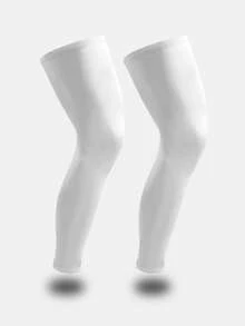 1 Pair Unisex Knee-High Leg Sleeves, With UV Protection, Breathable, Moisture-Wicking, Compression Function, Suitable For Cycling, Running, Basketball And Daily Wear - Multicolor - View 6