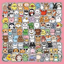 100PCS Cute Cartoon Mixed Animal Graffiti Stickers For Bicycle Hand Account Pencil Case Decals - 100PCS - View 5