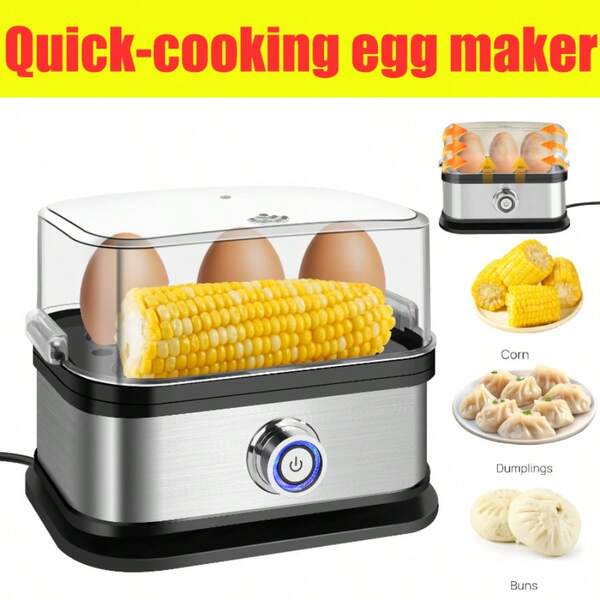 Royalswill 6-Egg Rapid Egg Cooker, Convenient And Swift Egg Preparation, Effortless Peeling With No Hassle. Cooks Soft, Medium, And Hard-Boiled Eggs To Perfection. Features A Removable Design For Easy Cleaning. Ideal For Households And Student Accommodation