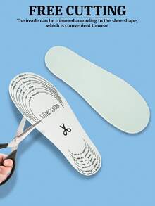 两双装鞋垫，可裁剪以适应任何尺寸，透气缓冲鞋垫，双层乳胶泡沫，带孔设计 - 淺藍色 - 查看 4