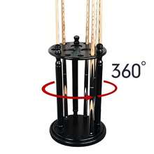 9 Hole Pool Cue Rack Stick Holder Billiard Cue Rack Wooden Organizer Floor Stand - 1 - View 3
