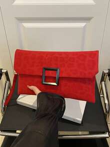 New Luxury Niche Versatile Clutch Bag, Suitable For Parties - Red - View 9