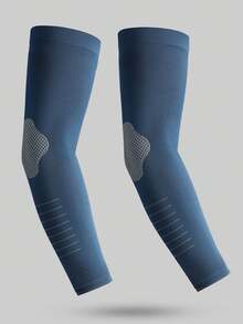 1 đôi ống tay dài chống nắng bằng nylon màu trơn, dáng rộng, thoáng khí, co giãn, lý tưởng cho các hoạt động thể thao mùa hè, đạp xe, dành cho nam giới. - Nhiều màu - Xem 8