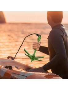 Kayak Anchor Kit, 3.5 Lb Paddle Board Anchor Kit With 26.2 Ft/8 M Rope And Buoy, Folding Small Boat Anchor With Storage Bag And Snap Hook, Kayak Accessories For Kayaks, Small Boats, Canoes - Green - View 9