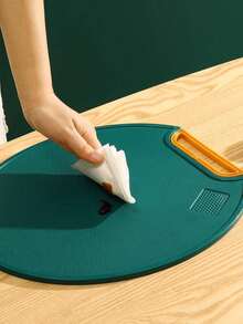 1pc Rotating Stand Kitchen Cutting Board, Antibacterial & Mildew Resistant Plastic Chopping Board For Food Prep, Small Kitchen Tool - Multicolor - View 6