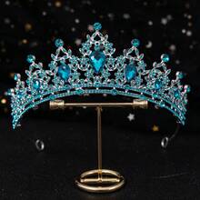 1pc Fashionable Water Drop Bridal Crown, Ladies Birthday, Anniversary, Pageant, And Decoration - Half Crown - View 6